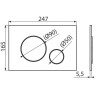 Кнопка управления ALCAPLAST M670 для скрытых систем инсталляции, белый