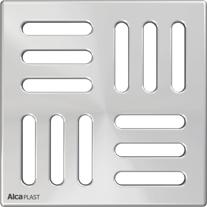 Решетка ALCAPLAST MPV008 102х102 мм нержавеющая сталь AISI 316L