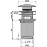 Водослив ALCAPLAST A392-N-B для умывальника click/clack 5/4
